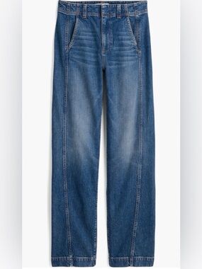 NWT. Madewell Women’s High-Rise Straight Leg Tapered Jeans, Concho Wash, Size 26